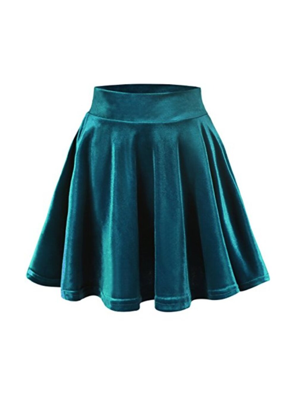 Velvet Stretchy Mini Flared Skater Skirt A-Line Casual Party